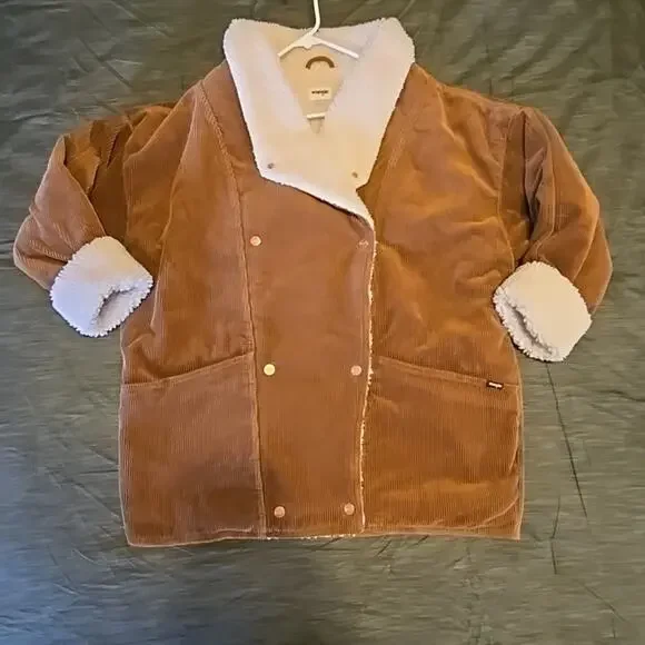 Wrangler Corduroy Ranch Coat Women's Large Sherpa Lined - Picture 9 of 11